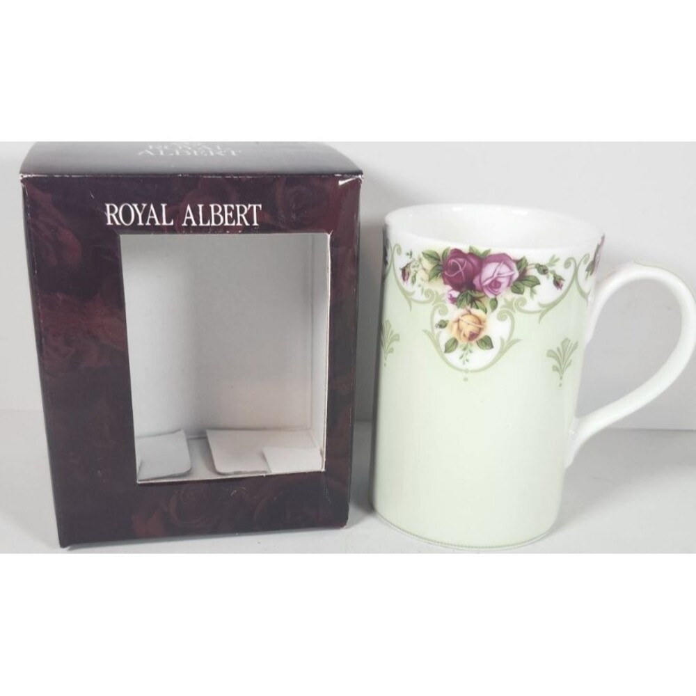 Royal Albert Rose Cameo Green Collectible Teas Mug Cup NIB